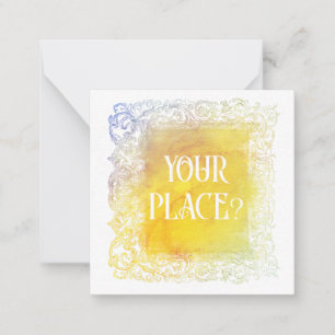 *~* VOTRE PLACE ? Carte de note plat AP63 Relation