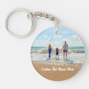 Votre Porte - clé photo avec texte personnalisé