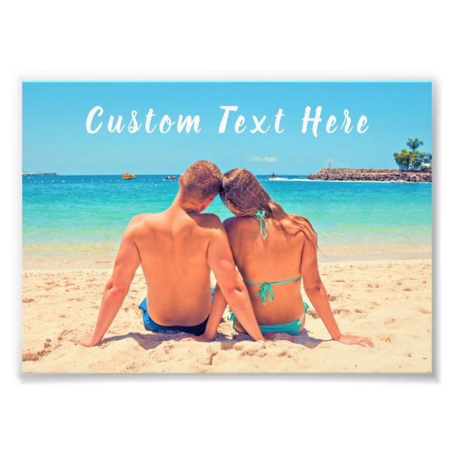 Votre Poster Photo Imprimer avec Texte Personnalis (Devant)