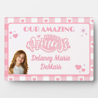 Votre Princesse ! Plaque de table photo souvenir