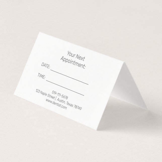 Votre prochaine carte de rendez-vous (Front)