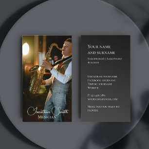 Votre propre photo Jazz musicien Carte de visite