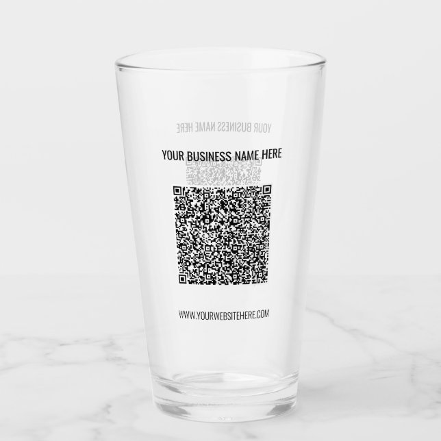 Votre QR Code Info Texte commercial Verre promotio (Devant)