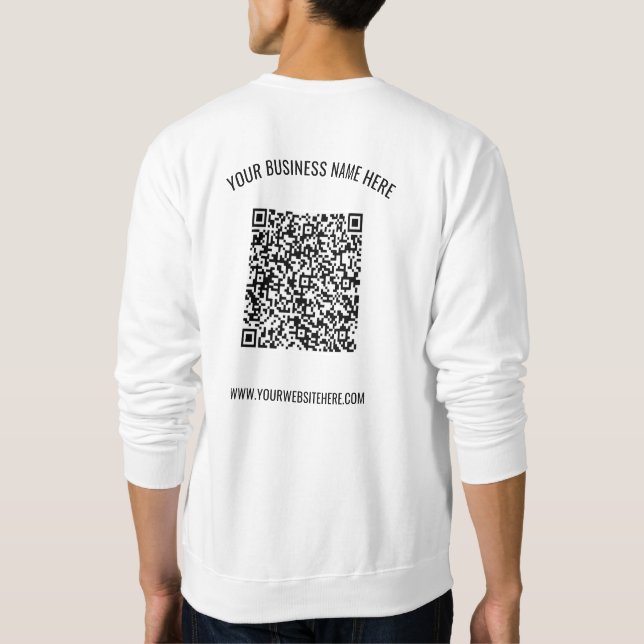 Votre QR Code Scan Custom Text Sweatshirt professi (Dos)