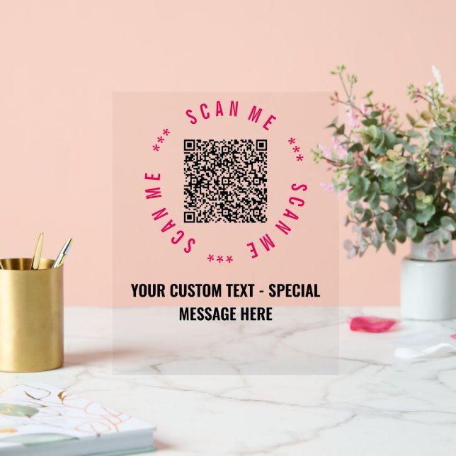 Votre QR Code Scan Info - Table de texte personnal (Mariage)