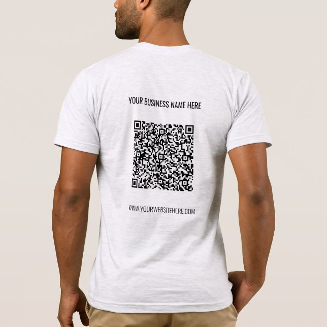 Votre QR Code Scan Info Texte personnalisé T-shirt (Dos)