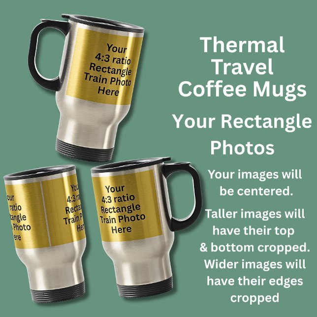 Votre Rectangle Train Photos sur Travel Mug (Créateur téléchargé)