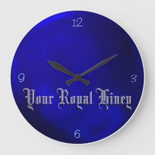 Votre Royal Hiney - Horloge royale du mur bleu