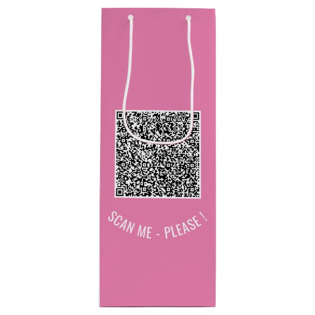 Votre sac cadeau QR Code personnalisé de texte et  (Devant)