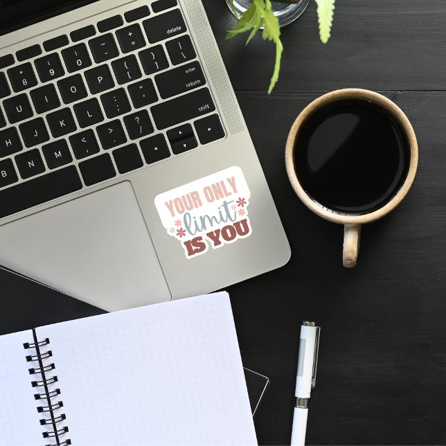 "Votre seule limite est vous" Autocollant en vinyl (Créateur téléchargé)