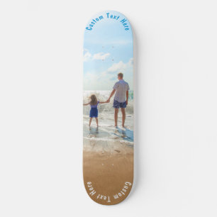 Votre Skateboard photo avec nom de texte personnal