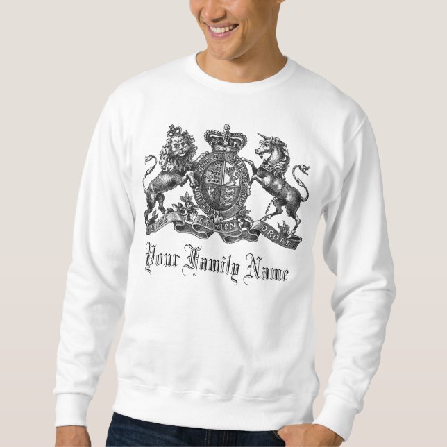 Votre sweatshirt personnalisable de crête de nom (Devant)