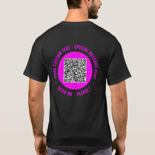 Votre T-Shirt à Code QR Drôle avec Texte Personnal