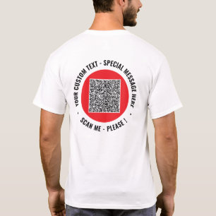Votre T-shirt Code QR - Exemple avec texte personn
