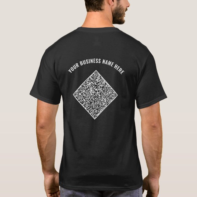 Votre T-Shirt d'affaires QR Code Scan et texte per (Dos)