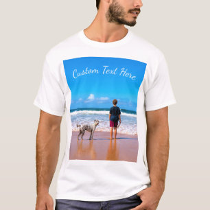 Votre T-shirt photo personnalisé avec texte person