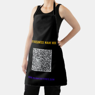 Votre tablier de code QR avec texte et couleurs pe