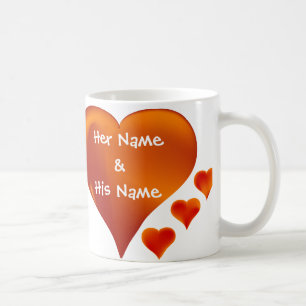 Votre tasse d'amour personnalisée par noms