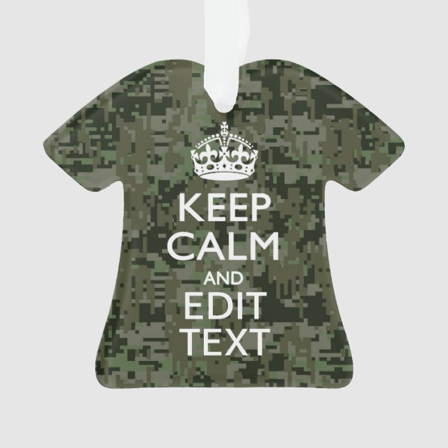 Votre texte Camouflage numérique Vert olive Conser (devant)