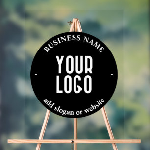 Votre texte et votre logo téléchargé   Noir et bla