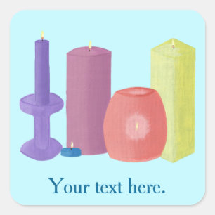 Votre texte ici Bougies chandelles Stickers