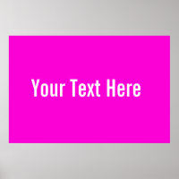 Votre texte ici Poster horizontal rose personnalis