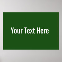 Votre texte ici Poster horizontal vert personnalis