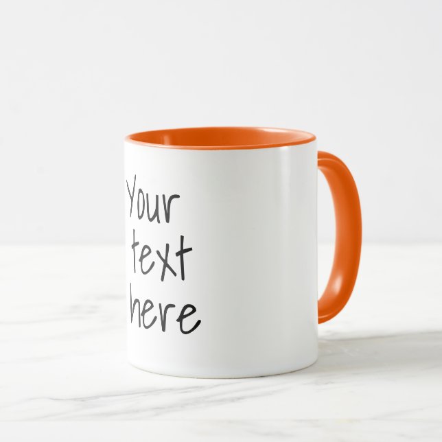 Votre texte ici, tasse personnalisable (Devant droit)