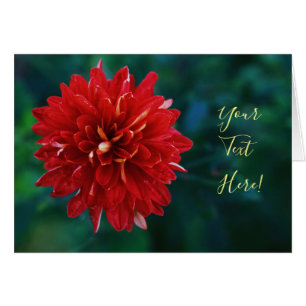 Votre Texte Magnifique Carte de Vœux Fleur de Dahl