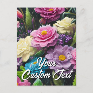 Votre texte personnalisé Fleurs mixtes 30 Modèle
