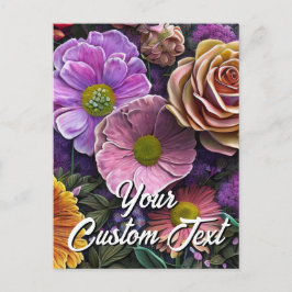Votre texte personnalisé Fleurs mixtes 32 modèle