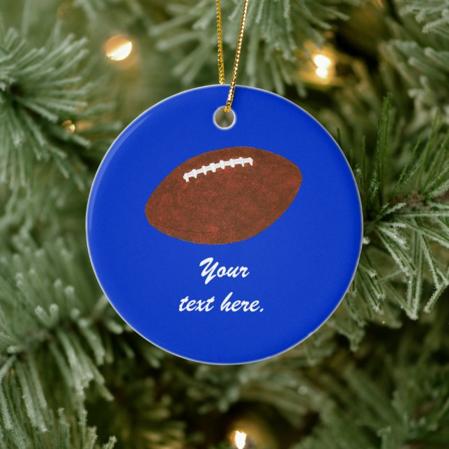 Votre texte personnalisé Football Ornements (Arbre)