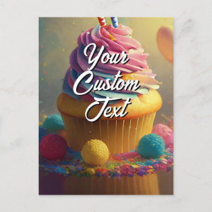 Votre texte personnalisé Joyeux Modèle Cupcake d'a