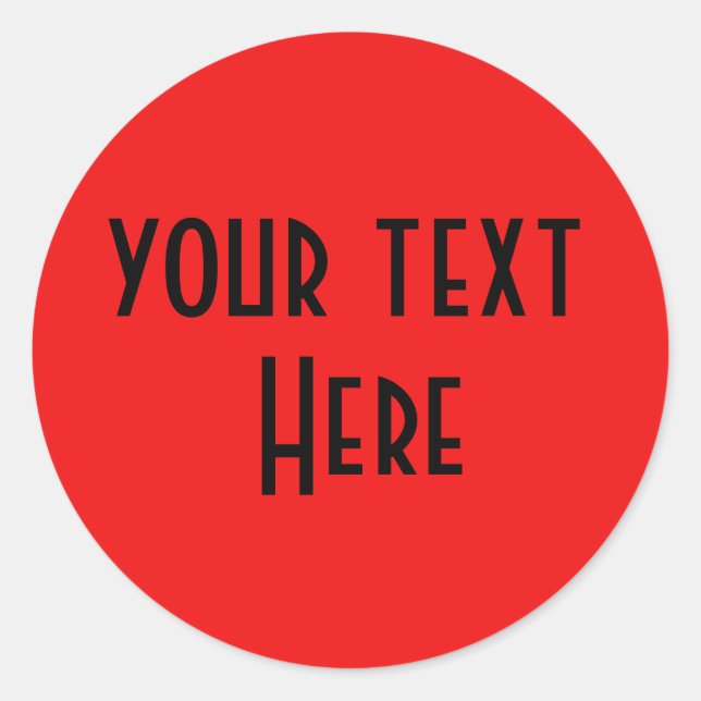 votre texte rouge autocollant (Devant)