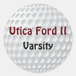 Votre texte sur Stickers Ball Round Golf