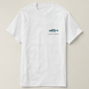 Votre ville ou nom T-shirt de pêche à la basse r