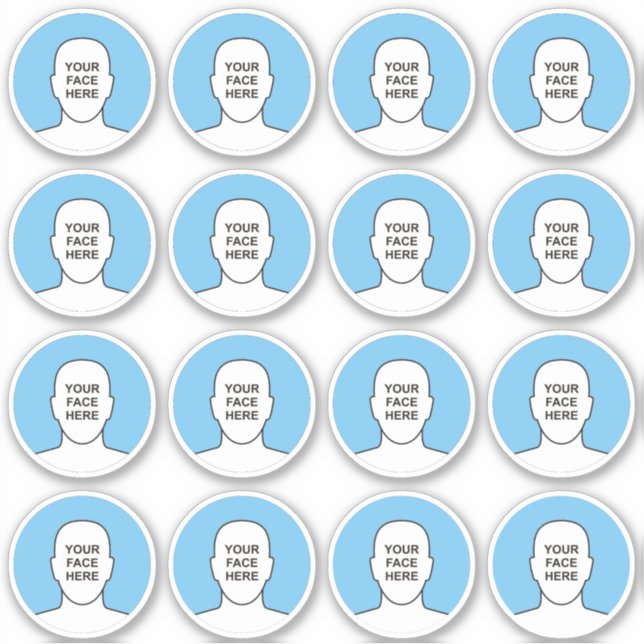 Votre visage dans l'ensemble de stickers Cercle (Devant)