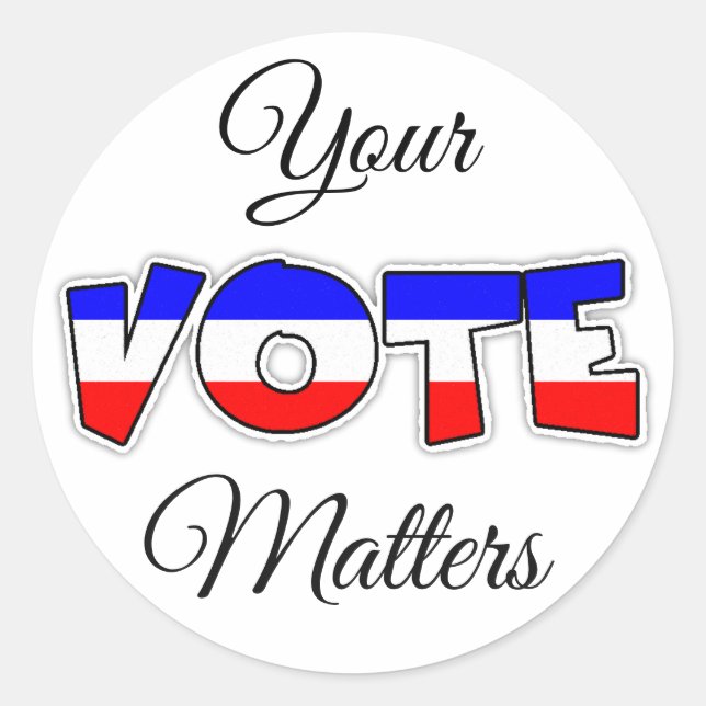 Votre vote compte Élections Stickers politiques (Devant)