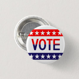 Votum für die patriotische amerikanische Flagge Button