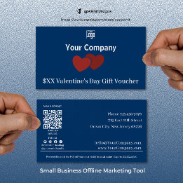 Voucher-Card für Red Hearts Valentine's Day