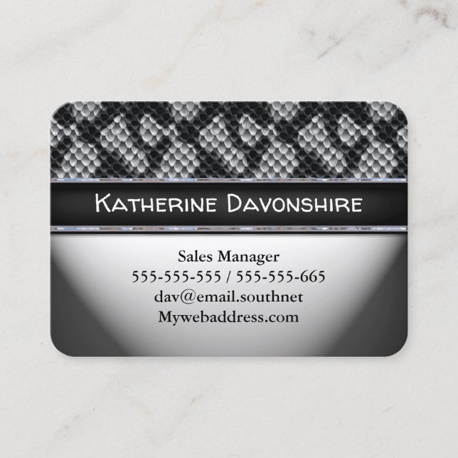 Vouden Cool Snakee Business Card Visitenkarte (Vorderseite)