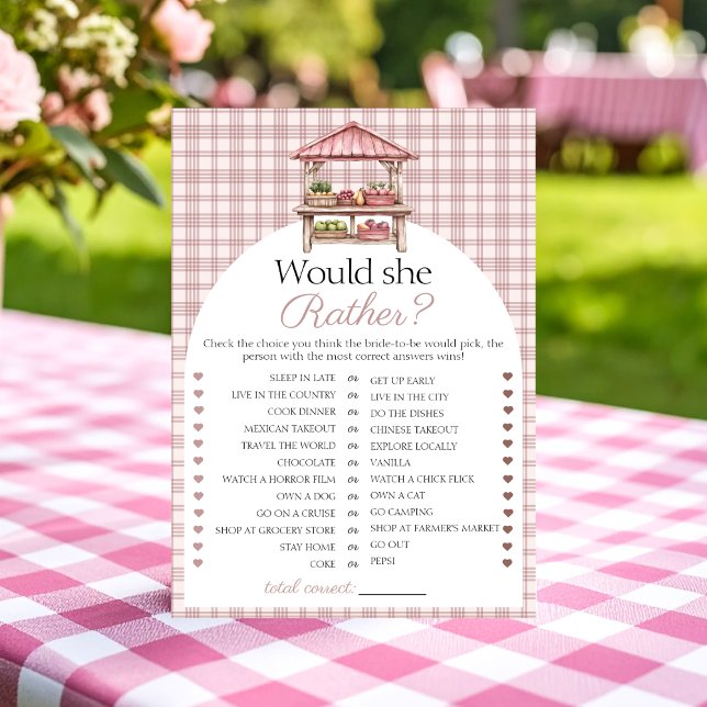 Voudrait-elle plutôt Country Market Bride carte de (Créateur téléchargé)