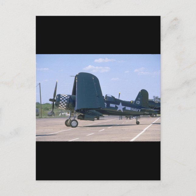 Vought F4U Corsair, Geflochtene Wings_WWII-Flugzeu Postkarte (Vorderseite)