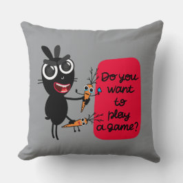 Voulez-vous jouer à un jeu ? Oreiller à lapin