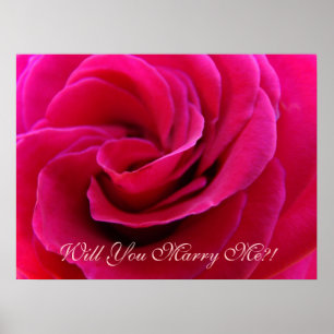 Voulez-vous m'épouser ?! Impression d'art de rose