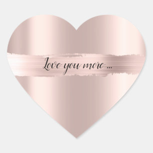 Vous aime plus Merci Nom Autocollant Or Rose