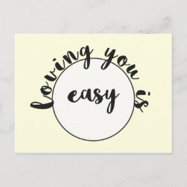 Vous aimer est facile - Citation romantique Carte 