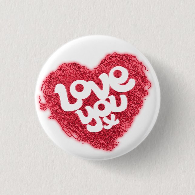 Vous aimez x rouge sur le badge du coeur blanc (Devant)