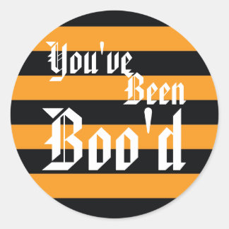 "Vous avez été Boo'd" autocollant Halloween