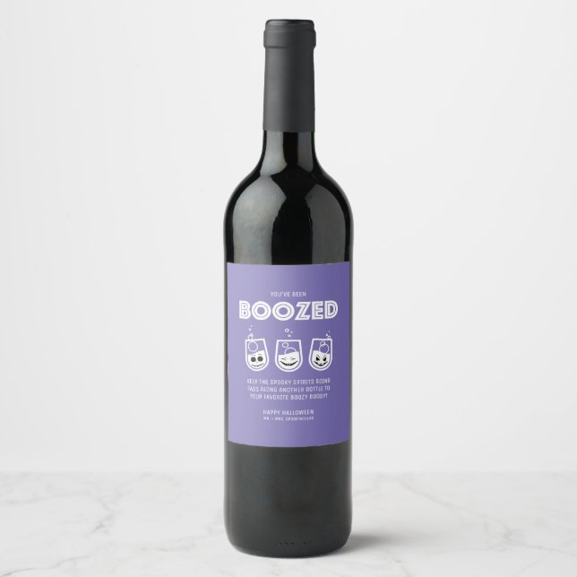 Vous avez été BOOZED ! Étiquette à vin (Devant)